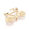 Brass Micro Pave Cubic Zirconia Pendants ZIRC-T016-11-2