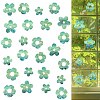 2PCS 2 Styles PVC Stickers Dazzling Color Window Stickers 3D Laser Flower Electrostatic Glass Window Stickers JX826A-1