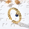 Brass Curb Chain Cuff Rings for Women RJEW-Z085-03G-07-2