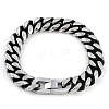 304 Stainless Steel Cuban Link Chain Bracelets for Men BJEW-B102-09AS-1