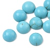 Craft Findings Dyed Synthetic Turquoise Gemstone Flat Back Dome Cabochons TURQ-S266-6mm-01-3