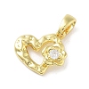 Brass Micro Pave Cubic Zirconia Charms KK-F877-07G-1