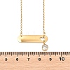 304 Stainless Steel Crystal Rhinestone Long Oval with Flat Round Pendant Necklaces NJEW-H093-08G-4