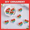 10Pcs Multi-color Love Silicone Beads JX655A-5