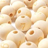 100Pcs 10 Style Unfinished Natural Wood European Beads WOOD-LS0001-02-4