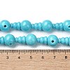 Natural White Jade 3-Hole Guru Bead Strands G-K149-45-4