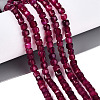 Dyed Natural Agate Beads Strands G-T138-211E-1