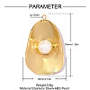 304 Stainless Steel & ABS Imitation Pearl Pendants STAS-OY014-57G-2