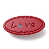 Oval with Word Love Resin Alligator Hair Clips LS-PHAR-D015-01D-1