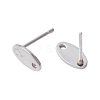 16Pcs 2 Colors 201 Stainless Steel Stud Earring Findings with Hole EJEW-FS0001-19-2