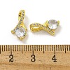 Rack Plating Brass Micro Pave Cubic Zirconia Charms KK-C074-01G-3