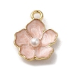 Flower Alloy Enamel Pendants ENAM-A007-01KCG-03-1