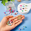 78Pcs 13 Colors Transparent Spray Painting Crackle Glass Charms PALLOY-TAC0088-6