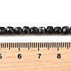 Natural Black Sapphire Beads Strands G-G259-C02-4x4mm-5