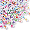 200Pcs Valentine's Day Opaque Acrylic Beads MACR-CW0001-13-3