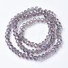 Electroplate Transparent Glass Beads Strands EGLA-A034-T4mm-G05-2