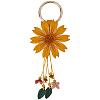 Leather and Alloy Keychain HJEW-WH20022-04B-04-6
