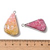 Eletroplated Natural Druzy Agate Pendants G-C143-02-3