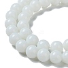 Opaque Solid Color Glass Round Beads Strands GLAA-F032-8mm-01-6