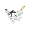 Brass with Enamel Pendants KK-CBAF749-03E-2