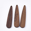 Undyed Walnut Wood Big Pendants WOOD-T023-03-1