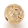 Brass Cubic Zirconia Beads KK-O106-36-3