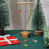 6Pcs 6 Styles Christmas Theme Brass Rhinestone Pendants KK-CA0003-79-5