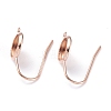 304 Stainless Steel Earring Settings STAS-O141-03RG-1