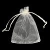 Rectangle Organza Drawstring Bags CON-PW0001-054C-18-3