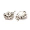 Brass Micro Pave Clear Cubic Zirconia Pendants ZIRC-P086-22P-3