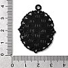 Electrophoresis Alloy Oval Pendant Cabochon Settings PALLOY-Q304-50-NR-4
