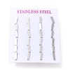 Tarnish Resistant 304 Stainless Steel Greek Alphabet Stud Earrings STAS-D007-07P-21-3