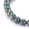 Natural Pyrite Beads Strands G-K181-8mm-H01-2