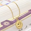 Natural Shell Pearl Pendant Necklace with Ion Plating(IP) 304 Stainless Steel Chains NJEW-K255-19G-3