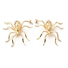 Alloy Rhinestone Stud Earrings EJEW-P321-01G-2