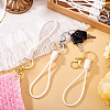 10Pcs 2 Colors Eco-Friendly Korean Waxed Polyester Cord Keychains KEYC-TA00035-7