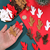 40Pcs 4 Colors Plush Antler Snowman Hand Branch DOLL-GF0001-09-3