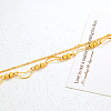 Vintage Beach Brass Moon Link Chain Double Layer Anklets for Women ZY2637-2