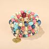 Boho Style Wood Beaded Stretch Bracelet Sets for Women WGE3C3B-22-1