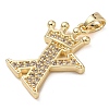 Rack Plating Brass Micro Pave Cubic Zirconia Pendants KK-D535-01X-RS-2