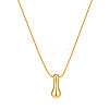 304 Stainless Steel Alphabet Pendant Necklaces for Men and Women GP1122-9-1