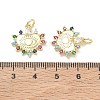 Brass Micro Pave Colorful Cubic Zirconia Pendants KK-K428-07G-3