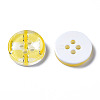 Resin Buttons BUTT-N017-01G-4