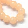 Baking Paint Imitation Jade Glass Round Bead Strands DGLA-Q021-10mm-42-2