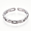 304 Stainless Steel Open Cuff Ring RJEW-N046-01P-2
