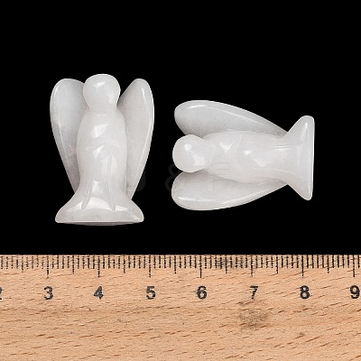 Natural White Jade Gemstone Carved Angle Figurines GG-CBA8396-A16-1