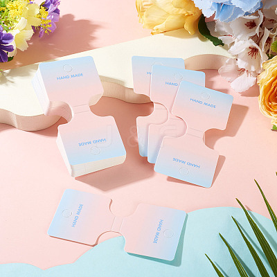 50Pcs Folding Paper Jewelry Display Cards ODIS-TA0001-07C-1