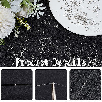 6000Pcs Brass Crimp Beads KK-PA0001-14S-1