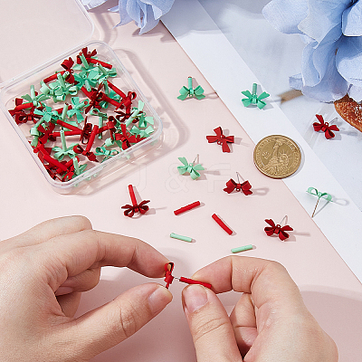 Christmas Theme 40Pcs Alloy Stud Earring Findings EJEW-DC0001-48-1