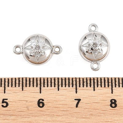 304 Stainless Steel Magnetic Clasps with Loops STAS-P452-04H-P-1